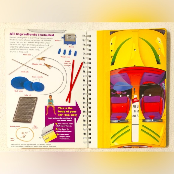 The Solar Car Building Kit in a Book by Klutz. - Picture 3 of 6